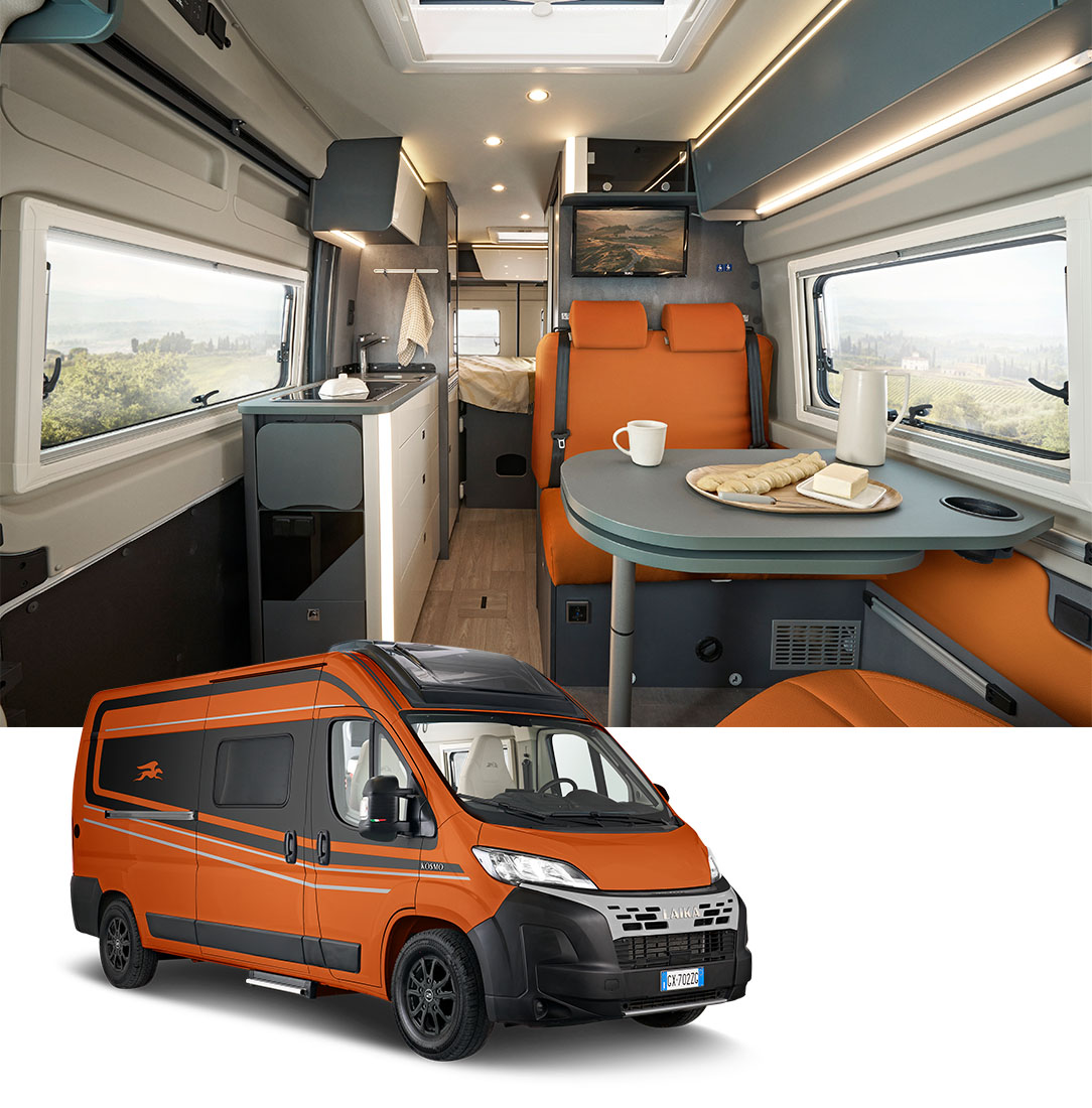 Kosmo 60 Camper Van Supremo Azzurro Sicilia innen Kosmo 60 Camper Van Supremo Azzurro Sicilia innen